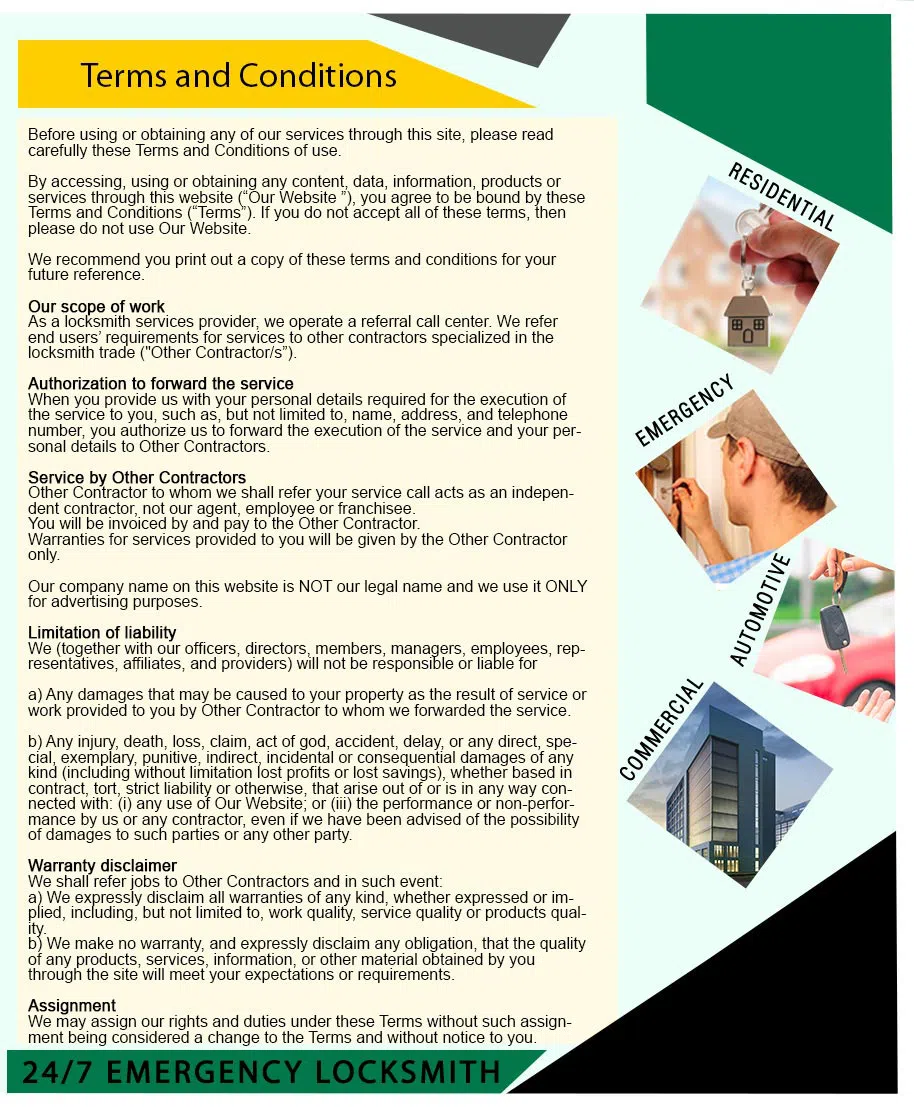 Amber Locksmith Store Franklin, MI 248-382-8682 - terms-and-condition-68-19mod